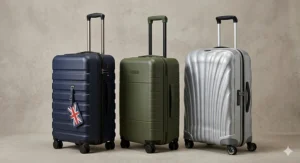 Alt text for image 2: Infographic comparing the weight in kilograms of three top-rated ultra-lightweight cabin suitcases.