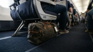 Compact lightweight holdall for flights fitting comfortably under an aircraft passenger seat