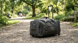 A heavy-duty best wheeled holdall equipped with rugged all-terrain wheels